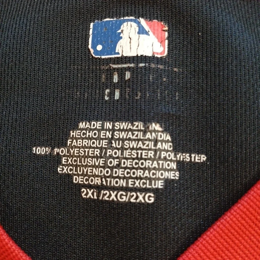 Cincinnati Reds Jersey Mens 2XL Red MLB Baseball Genuine Merchandise Red Black